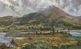Schiehallion, Perthshire by John McWilliam Rspp, oil on board, sold Apr 2024