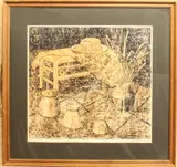 The Old Straw Hat by Philip J. Hawksley, oil, sold Apr 2024