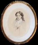 Portrait of a young lady by Thomas John Hughes, watercolour, sold Apr 2024