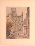Bow Lane, Durham by Fred Jay Girling, watercolour, sold Apr 2024