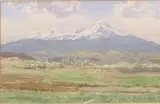 Taurus Mountains from near Aksaray, Turkey by Arthur Victor Coverley-Price, watercolour, sold Apr 2024
