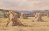 Golden Harvest by Helen M. Bulkley, watercolour on linen, sold Apr 2024