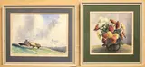 A croft by R. W. M. Strain, watercolour, sold Apr 2024