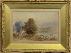 On Windermere by Aaron Edwin Penley, 1869, watercolour, sold Apr 2024