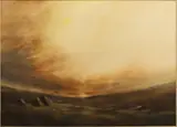 A Yorkshire moorland at dusk by R. S. Johnson, watercolour, offered Apr 2024