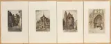 Coloured etchings of Edinburgh by Reginald P. Phillimore, pencil, offered Mar 2024