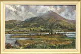 Schiehallion, Perthshire by John McWilliam Rspp, oil on board, offered Feb 2024