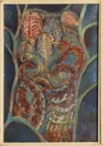 Snakeshead Fritillary and Adders by Bernard B Carolan da Edin., oil on board, offered Feb 2024