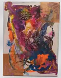 Compulsion by Rose Feller, 2022, mixed media on canvas, offered Feb 2024