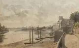 The Thames at Chiswick ink and by Karl Hagedorn, ink and watercolour, sold Feb 2024