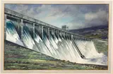 Glascarnoch Dam by Gordon N Gunn Fias, watercolour, sold Feb 2024