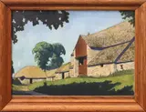 A farm near Bibury by Robert G. Upton, 1957, watercolour, sold Jan 2024