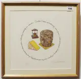 Cheddar Cheeses by Richard Bramble, print, offered Dec 2023