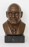 A bronzed bust of a gentleman by John Ravera, sculpture, sold Dec 2023