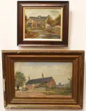 Hill Top by Irene Bradley, oil on canvas board, sold Nov 2023
