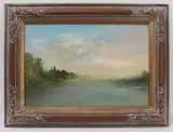 The Thames at Walton by Paul Kenny, oil on panel, sold Nov 2023
