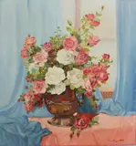 Still life by Francesco Pablo de Besperato, oil on canvas, offered Nov 2023