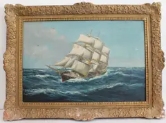 Clipper by William Frederick Mitchell, Oil on canvas, sold Nov 2023