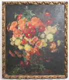 Mass of Chrysanthemum by Elizabeth Chalmers, 1938, Oil on canvas, signed, sold Nov 2023