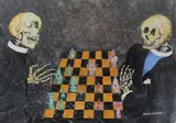 'It was a long game by Brian O'Connell, gouache, sold Nov 2023