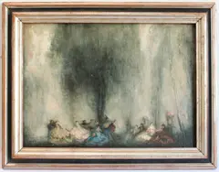 Music hath Charms by William George Robb, oil, sold Oct 2023