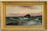 Thurlestone Rock, S. Devon by George Henry Jenkins, Oil on canvas, sold Oct 2023