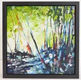 Woodland Light 2 by Melanie Cormack Hicks, 2018, acrylic on board, sold Oct 2023