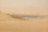 The Desert Camp by Augustus Osbourne Lamplough, Watercolour, sold Oct 2023