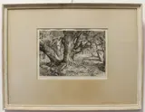 Forest Glade by Charles Chaplin, 1963, etching, sold Oct 2023