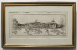 Wellington Arch facing Constitution Hill by Henry Rushbury, etching, offered Aug 2023