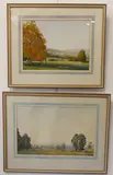 A matched pair of countryside scenes by Anne Parker, watercolour, offered Jul 2023
