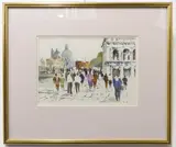 Santa Maria della Salute from St Mark's Square by Philip Sanderson, watercolour, sold Jun 2023