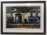 La Cremerie by Thomas Pradzynski, serigraph, sold Jun 2023