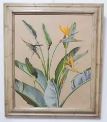 Botanical by Veronica Burleigh, oil on canvas, sold Apr 2023