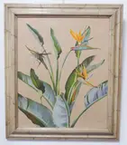 Botanical by Veronica Burleigh, oil on canvas, sold Apr 2023