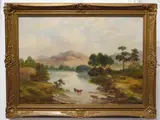 River Conway, North Wales by Prudence Turner, oil on canvas, sold Apr 2023