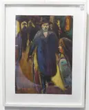 Walking Man by Mandly Vanyaza, pastel, offered Apr 2023