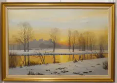 Windsor Castle by Michael Morris, oil on canvas, sold Apr 2023