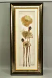 'Gold Bloom IV', a 3D depiction of Poppies, signed bottom by Chloe Nugent, mixed media on board, sold Nov 2020