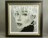 'Sophia Loren', a portrait of the Italian film star, signed by Paul Karslake, mixed media on canvas, sold Nov 2020