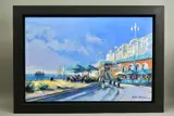'Brighton Beach', an impressionist view of the south coast town, signed by Csilla Orban, oil on canvas, sold Nov 2020