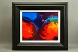 'Convergence', an abstract study, signed bottom left, oil on canvas, by Simon Bull, oil on canvas, sold Nov 2020