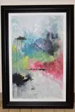 'Crazy Fruits 1.2', an abstract composition, signed bottom by Annie Rodrigue, oil on canvas, sold Nov 2020
