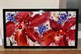 'Going Home', Japanese blossoms, signed bottom left, signed by Danielle O'Connor Akiyama, oil on canvas, sold Nov 2020