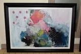 'Couleurs Abstraites II', an abstract composition, signed by Annie Rodrigue, oil on canvas, sold Nov 2020