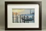 'Towards San Giorgio, First Light', a Venetian scene by James Bartholomew, pastel on paper, sold Nov 2020