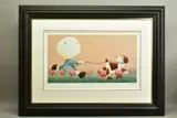 'It's Only A Bee', a Limited Edition print of a girl and her dog, by Mackenzie Thorpe, print, sold Nov 2020