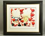 'Dancing In Love', a Limited Edition print of a couple surrounded by Mackenzie Thorpe, print, sold Nov 2020