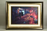 'Bus Stop, Hyde Park Corner', a Limited Edition print of London at by Rolf Harris, print, sold Nov 2020
