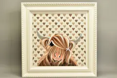 My hearts for moo by Jennifer Hogwood, oil on canvas, sold Nov 2020